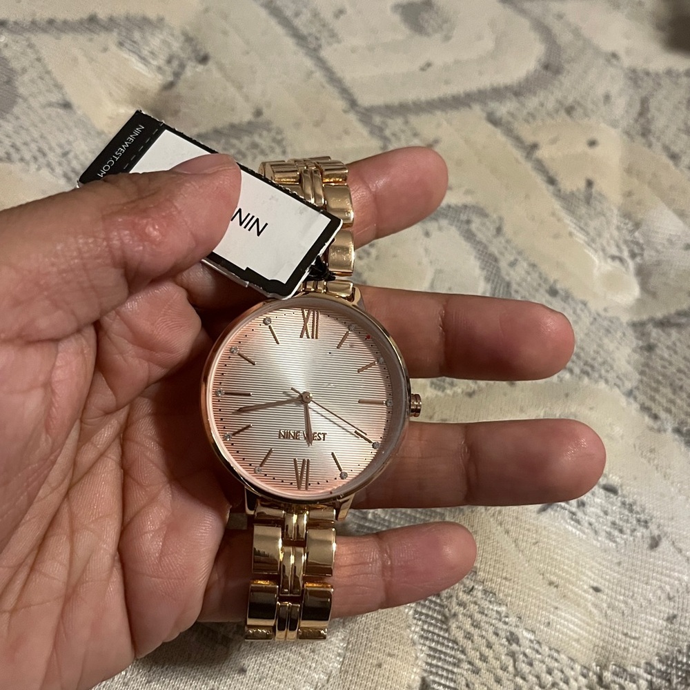 Nine West Metallic Rose Gold Watch